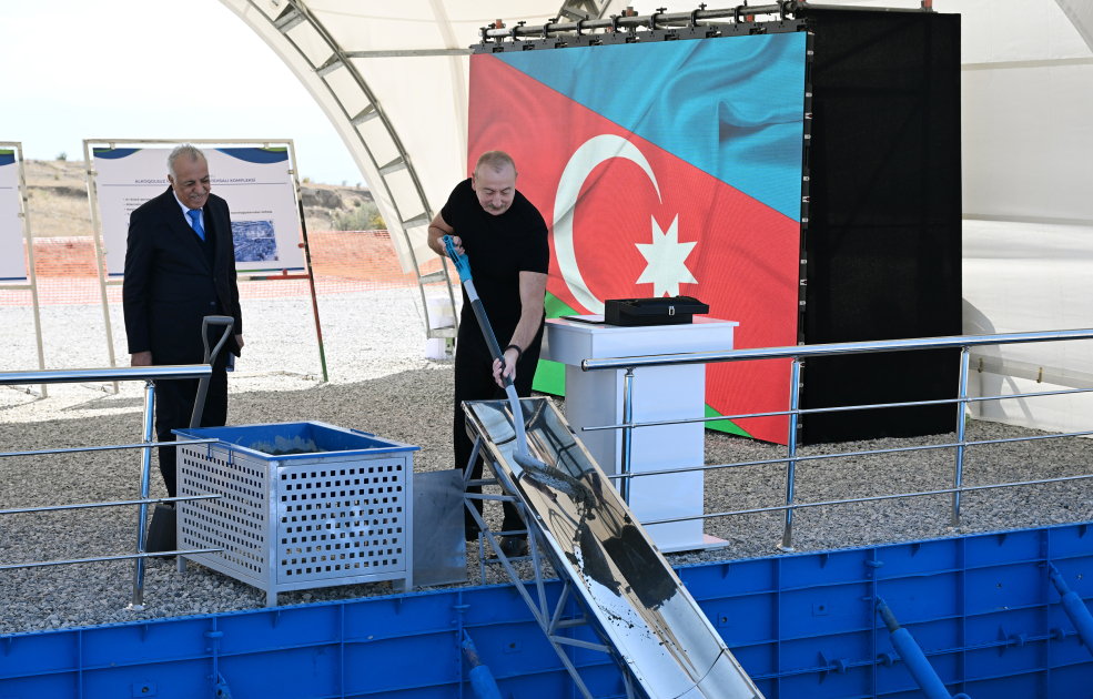 President Ilham Aliyev lays foundation stone for non-alcoholic beverage production complex in Jabrayil (PHOTO/VIDEO)