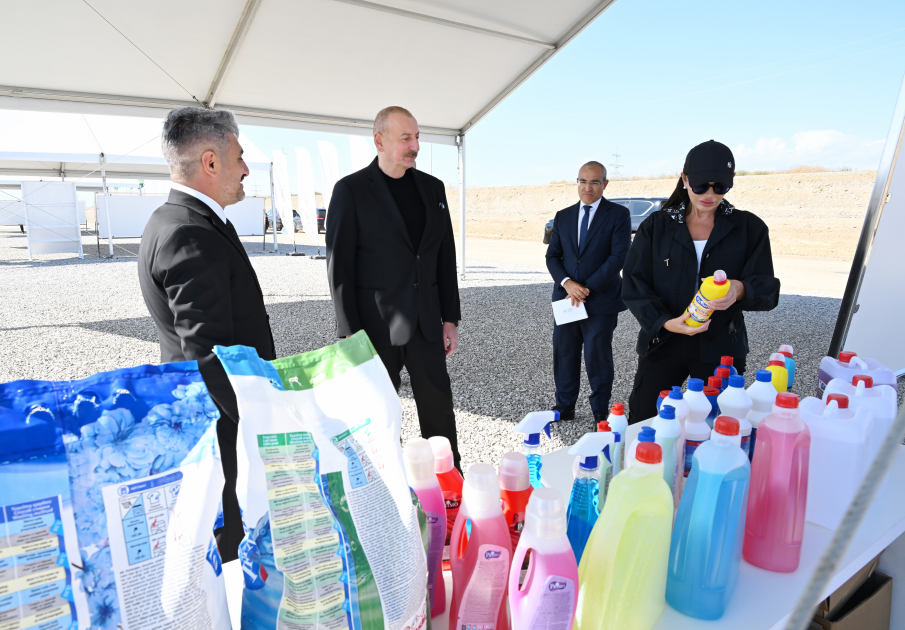 President Ilham Aliyev, First Lady Mehriban Aliyeva attend groundbreaking ceremony for new enterprises in Araz Valley Economic Zone Industrial Park (PHOTO/VIDEO)