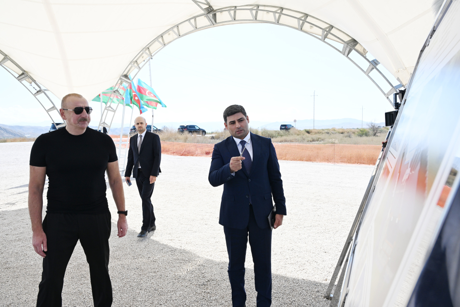 President Ilham Aliyev lays foundation for brooding egg production factory in Jabrayil (PHOTO/VIDEO)