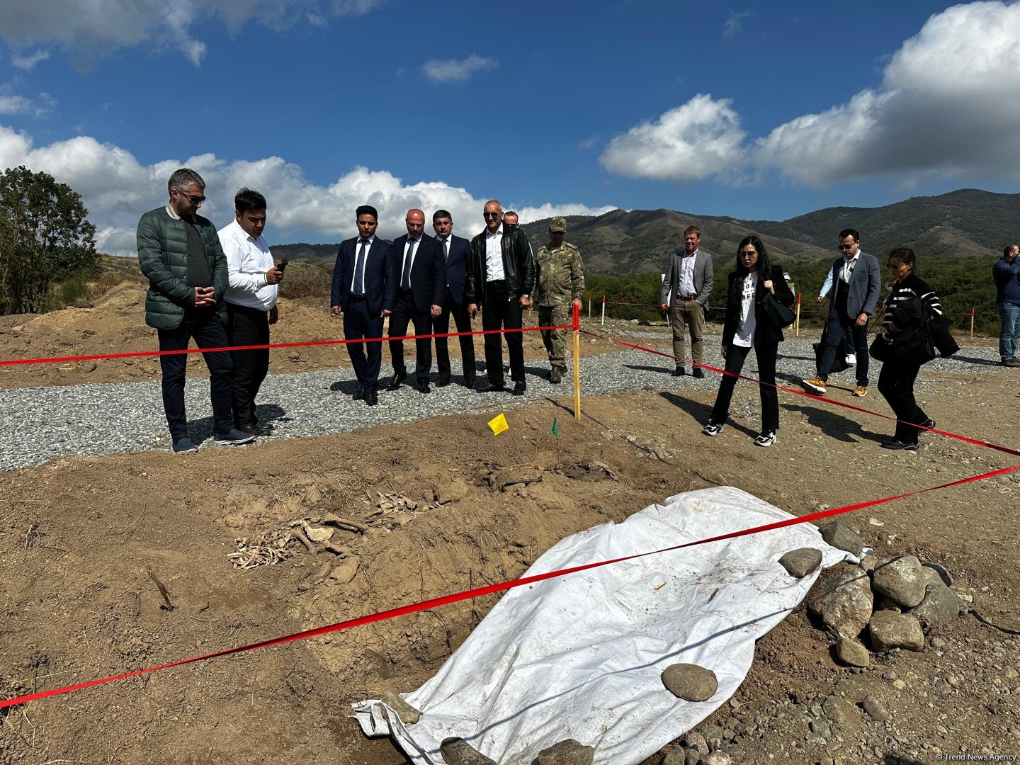 Int'l conference participants conduct mass grave inspection in Azerbaijan's Aghdara (PHOTO)