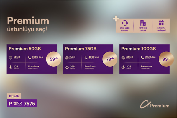 Azercell presents updated Premium tariff packs