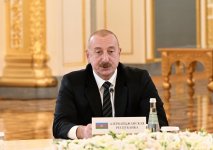 Президент Ильхам Алиев принял участие в заседании Совета глав государств СНГ в узком составе в Москве (ФОТО)