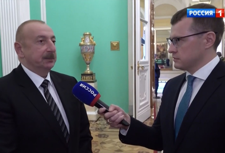 President Ilham Aliyev interviewed by Russia 1 TV channel in Moscow (VIDEO)