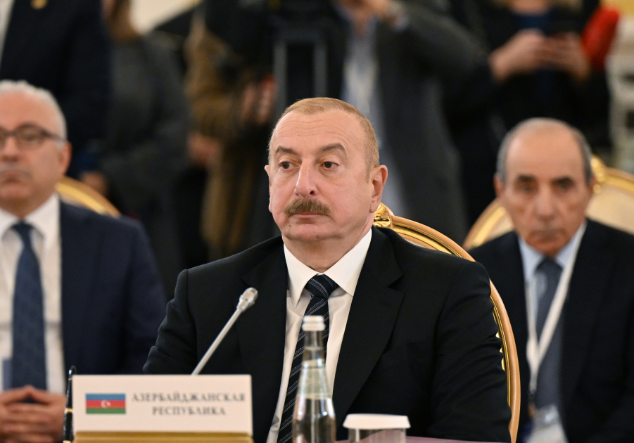 President Ilham Aliyev attends meeting of CIS Heads of State Council in Moscow (PHOTO/VIDEO)