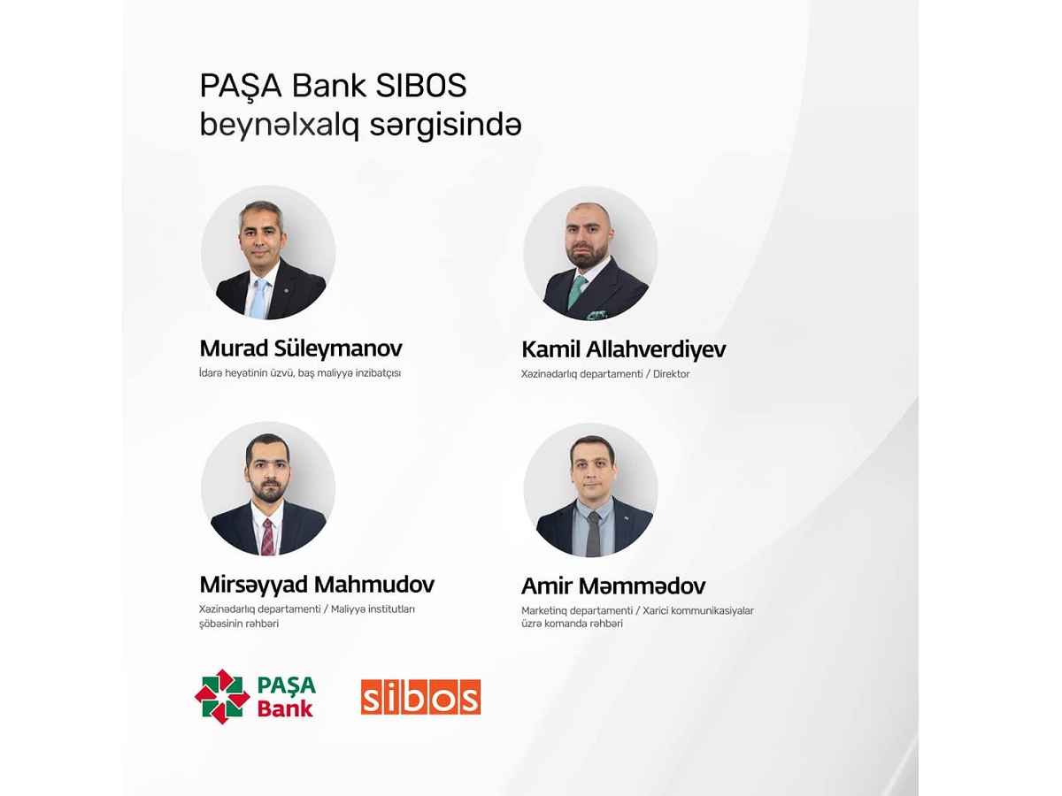 “PAŞA Bank” “SIBOS” beynəlxalq sərgisində iştirak edəcək!