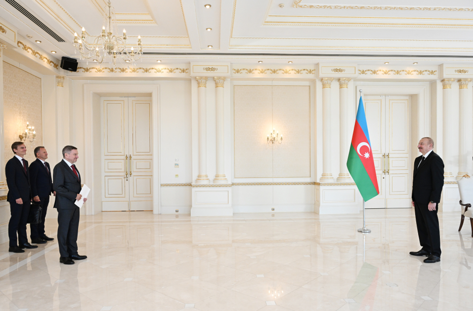 President Ilham Aliyev accepts credentials of ambassador of Denmark (PHOTO)