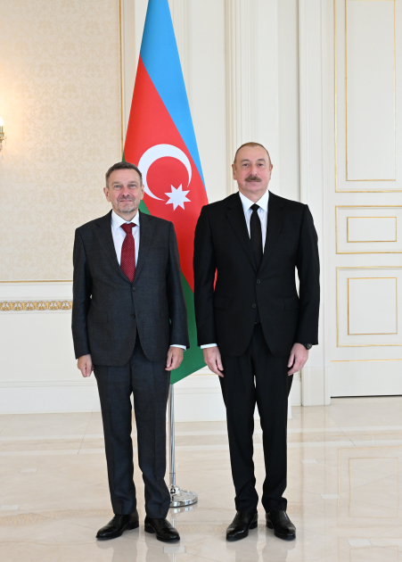 President Ilham Aliyev accepts credentials of ambassador of Denmark (PHOTO)