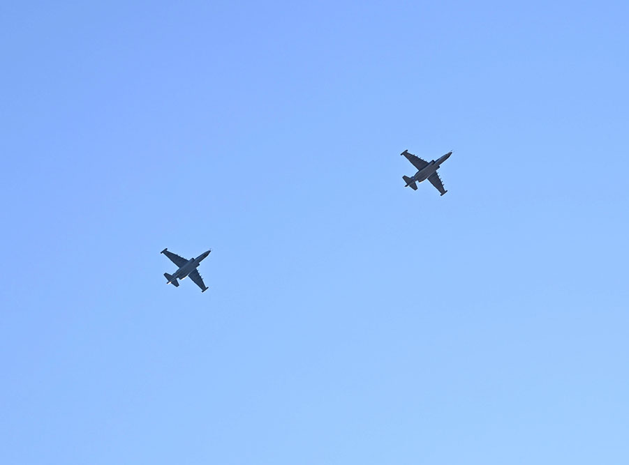 Azerbaijani Air Force's combat aircraft takes to skies for drilling flights (PHOTO/VIDEO)