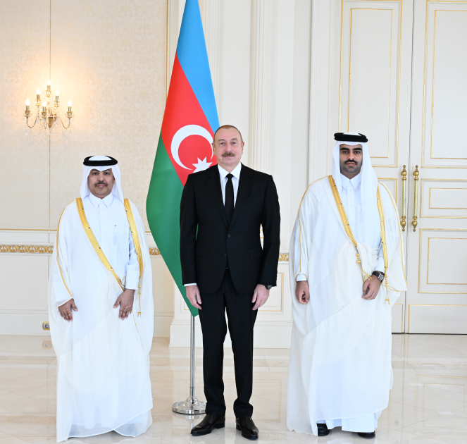 President Ilham Aliyev receives credentials of Qatari ambassador (PHOTO)