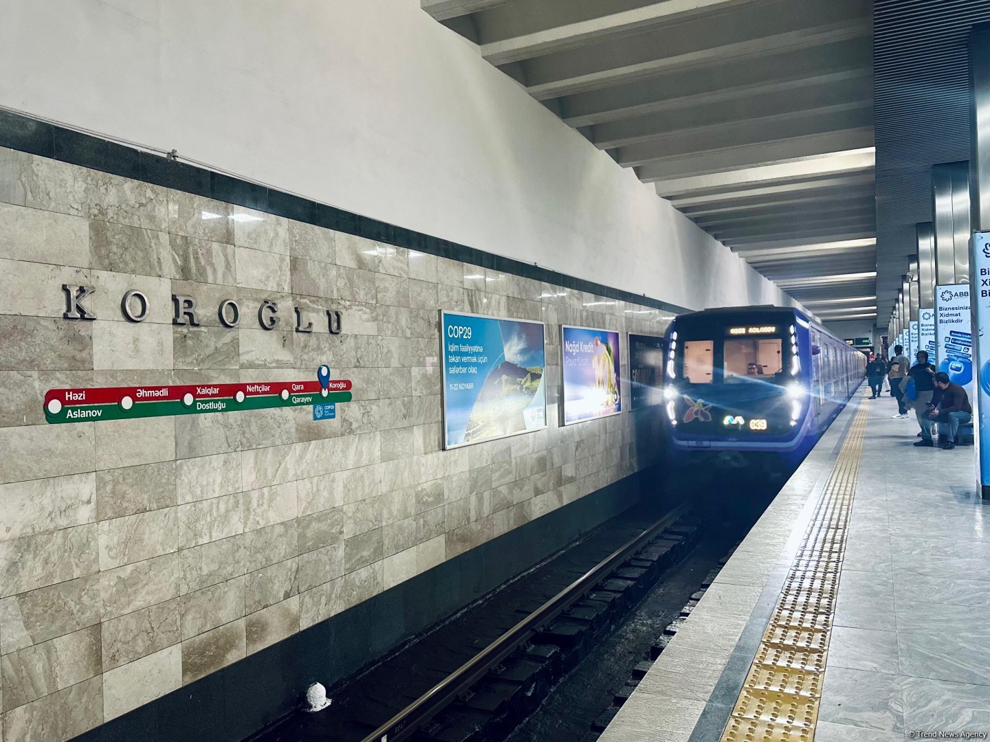 Azərbaycanda metrodan istifadə edənlərin sayı artıb