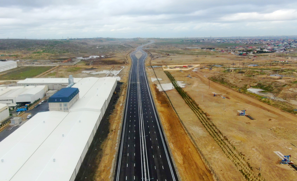 President Ilham Aliyev attends opening of new Boyukshor-Pirshagi highway (PHOTO)