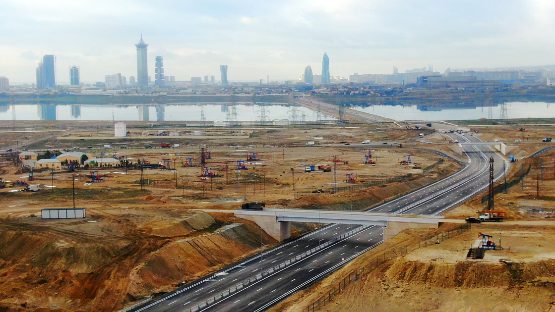 President Ilham Aliyev attends opening of new Boyukshor-Pirshagi highway (PHOTO)