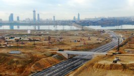 President Ilham Aliyev attends opening of new Boyukshor-Pirshagi highway (PHOTO)