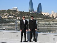 President Ilham Aliyev visits National Flag Square in Baku to raise Azerbaijan's tricolor flag (PHOTO/VİDEO)