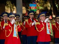 Fəvvarələr meydanında hərbi orkestrin nümunəvi çıxışı olub (FOTO/VİDEO)