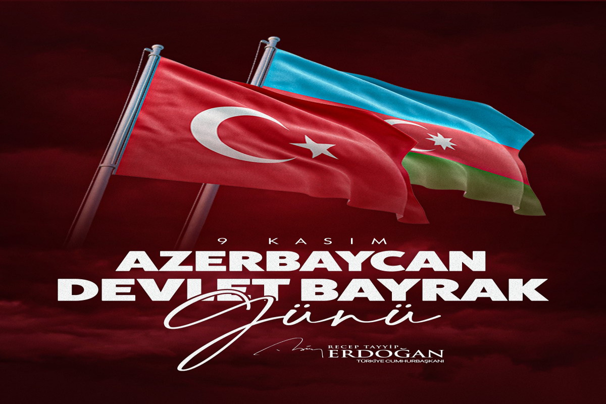 Turkish president extends congratulations to Azerbaijan on National Flag Day (PHOTO)