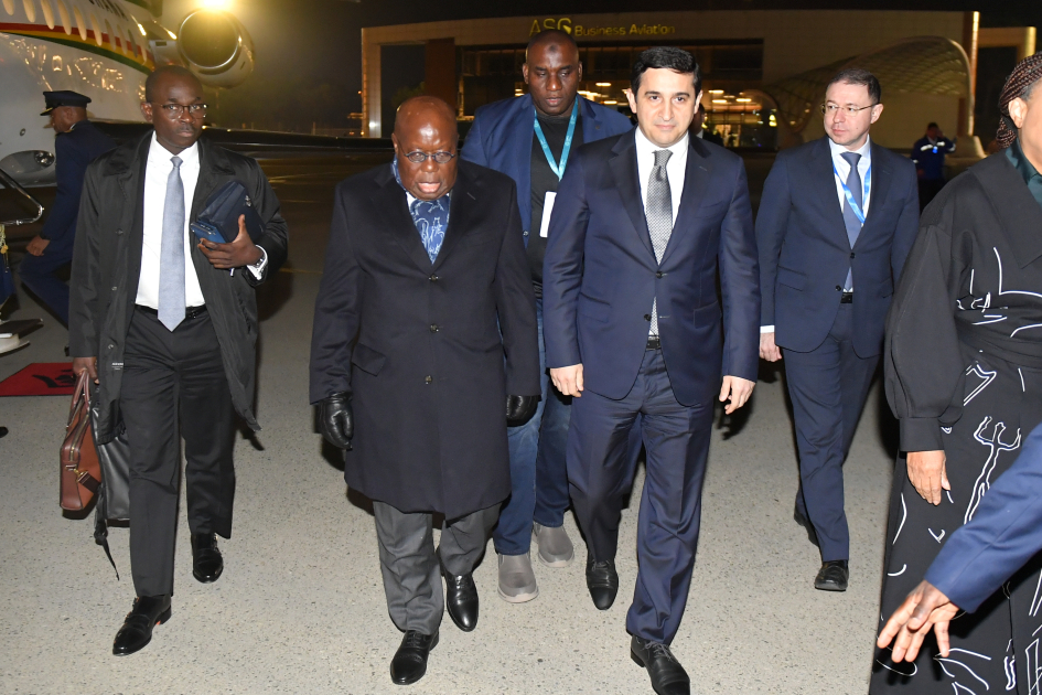 President of Ghana arrives in Azerbaijan to attend COP29 (PHOTO)