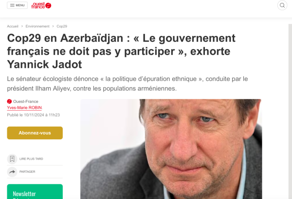 Sacrificing climate for lies: French politicians push anti-Azerbaijan narratives ahead of COP29