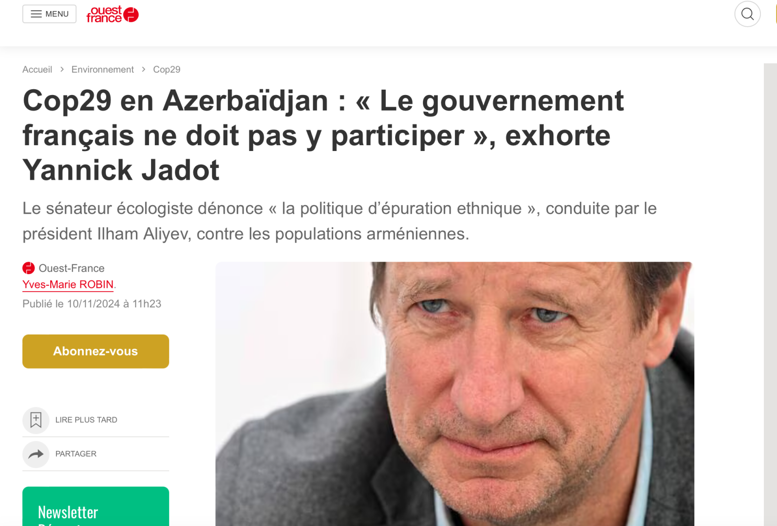 Sacrificing climate for lies: French politicians push anti-Azerbaijan narratives ahead of COP29