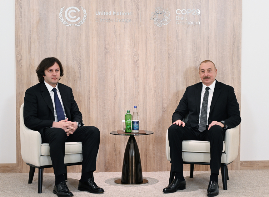 President Ilham Aliyev meets with Prime Minister of Georgia (PHOTO/VIDEO)