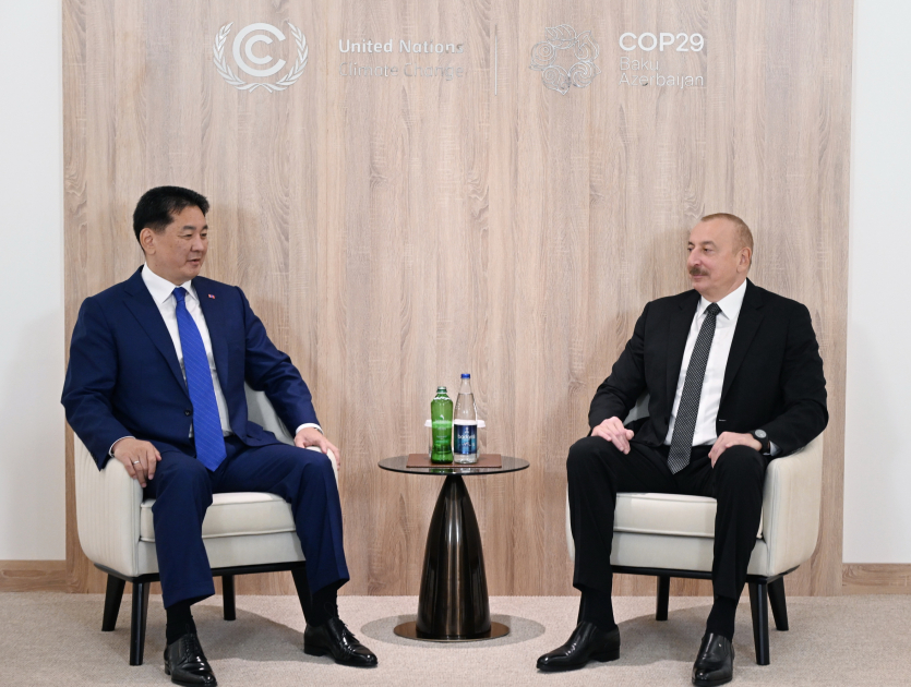 President Ilham Aliyev meets with President of Mongolia (PHOTO/VIDEO)