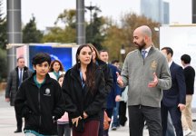 Vice-President of Heydar Aliyev Foundation Leyla Aliyeva and Head of Baku Media Center Arzu Aliyeva attend presentation of international project on protection of marine species (PHOTO)