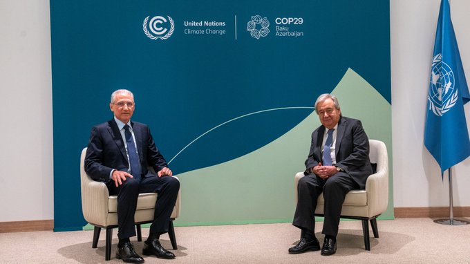 COP29 President discuss expansion of climate financing with UN Secretary General