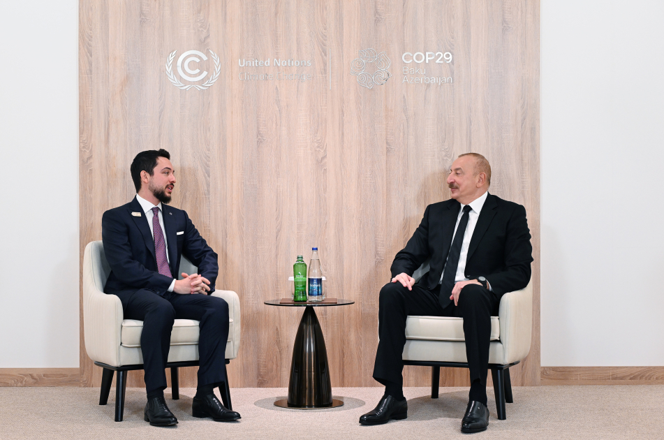 President Ilham Aliyev meets with Crown Prince of Hashemite Kingdom of Jordan (PHOTO/VIDEO)