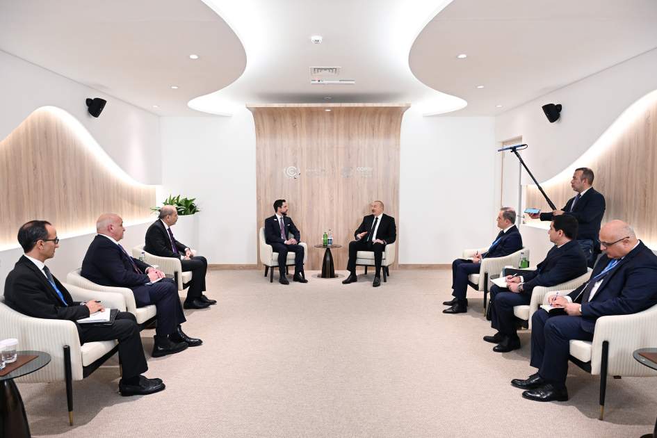 President Ilham Aliyev meets with Crown Prince of Hashemite Kingdom of Jordan (PHOTO/VIDEO)