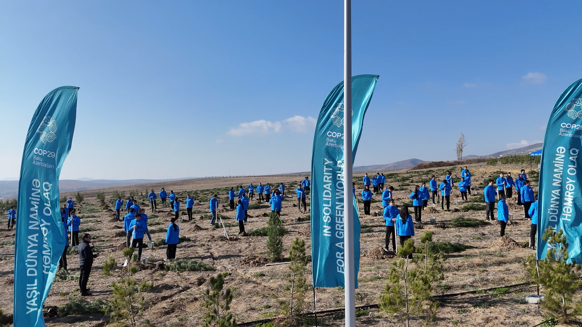 Tree planting campaign held in Shamakhi district at initiative of Heydar Aliyev Foundation, Zero Waste Foundation of Türkiye (PHOTO/VIDEO)