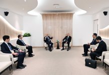 President Ilham Aliyev meets with FIFA president (PHOTO/VIDEO)