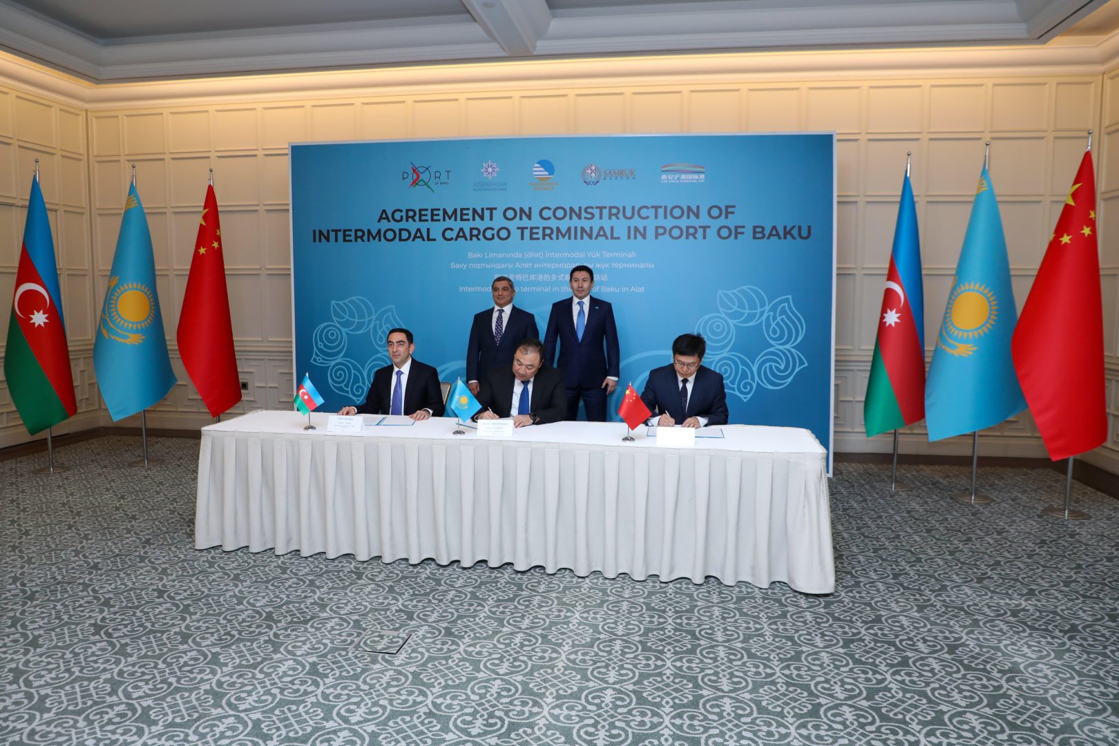 Azerbaijan, Kazakhstan, China co-work for Baku Port's intermodal terminal growth (PHOTO)