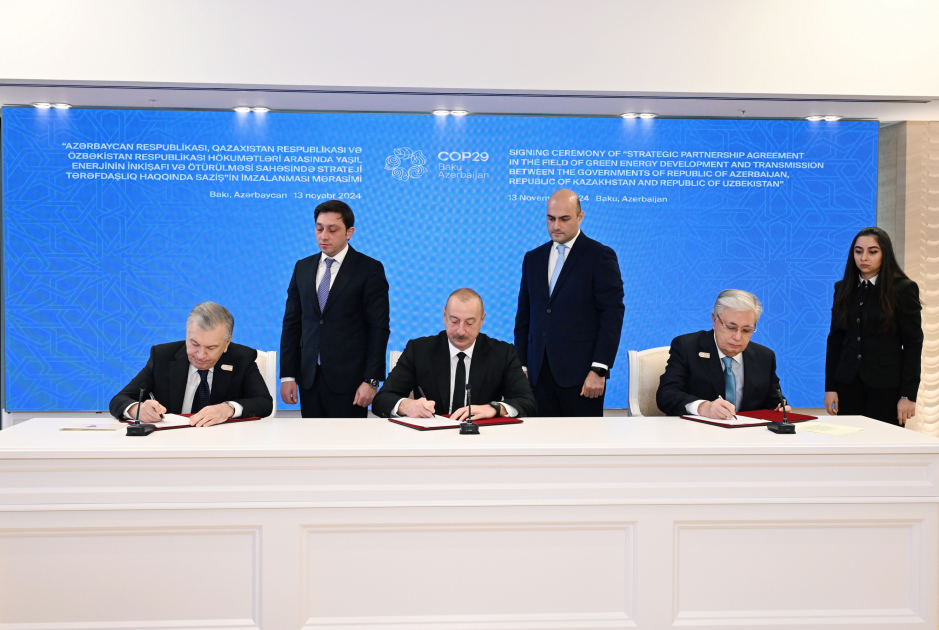 Azerbaijan's Baku hosts trilateral meeting of President Ilham Aliyev, President Kassym-Jomart Tokayev, and President Shavkat Mirziyoyev (PHOTO)