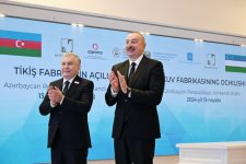 President Ilham Aliyev and President Shavkat Mirziyoyev join opening ceremony of sewing factory in Khankendi via video link (PHOTO)