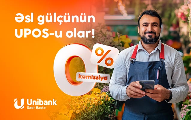 Unibank biznes sahibləri üçün UPOS xidmətini pulsuz etdi