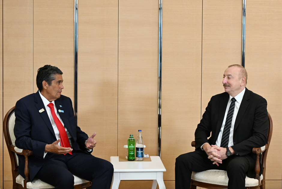 President Ilham Aliyev meets with President of Palau (PHOTO)