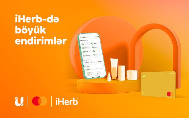 Unibank Mastercard kartınla iHerb-dən 30 %-lik endirim qazan!