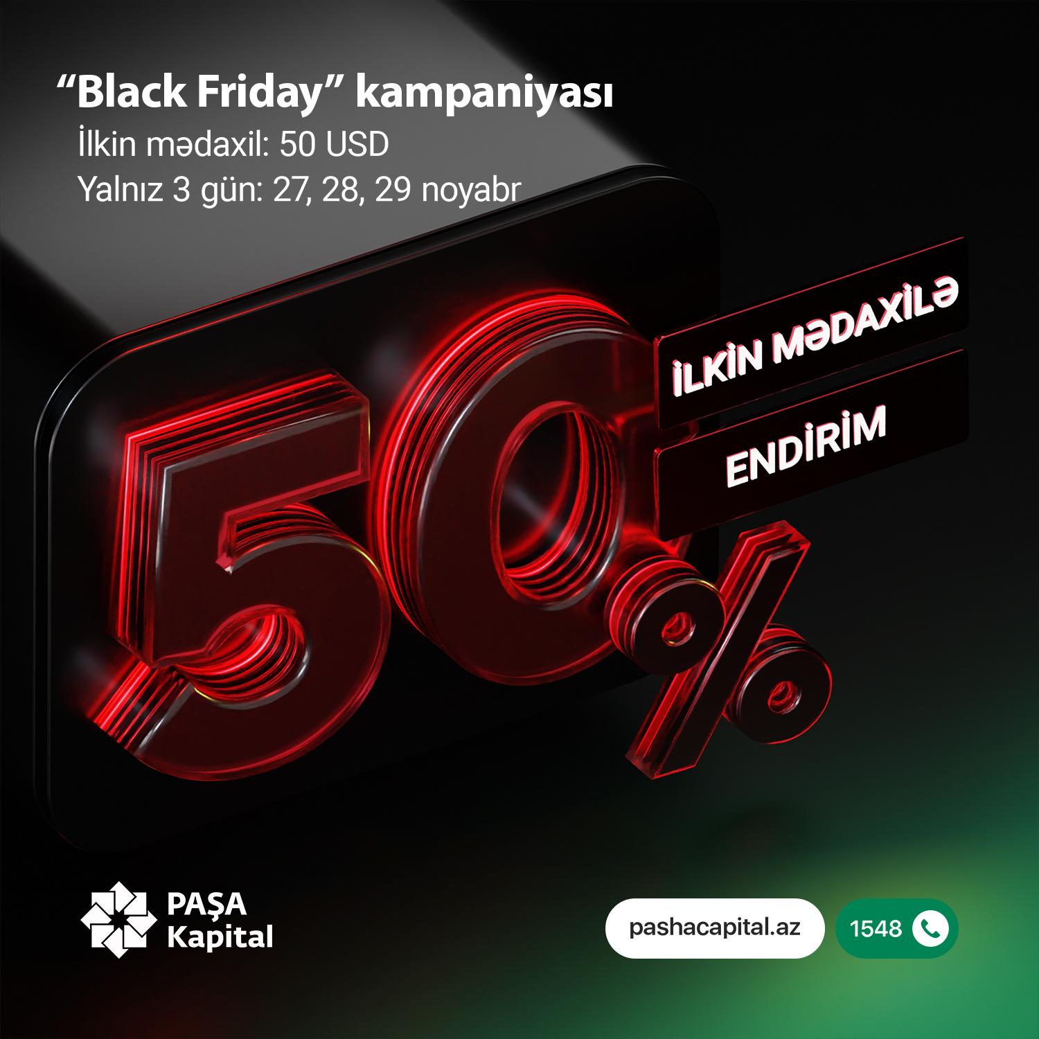 "PAŞA Kapital"dan “Black Friday” endirim kampaniyası