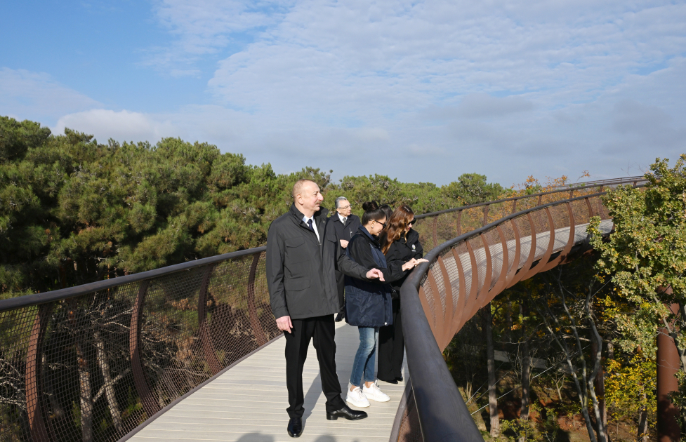 President Ilham Aliyev, First Lady Mehriban Aliyeva, and their family members attend inauguration of Central Botanical Garden (PHOTO/VIDEO)