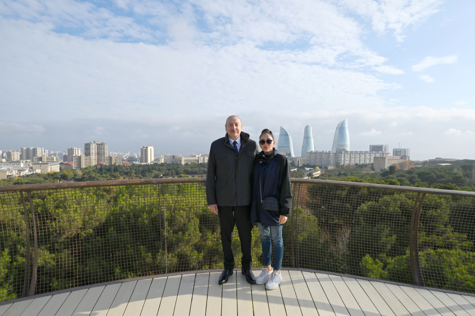 President Ilham Aliyev, First Lady Mehriban Aliyeva, and their family members attend inauguration of Central Botanical Garden (PHOTO/VIDEO)