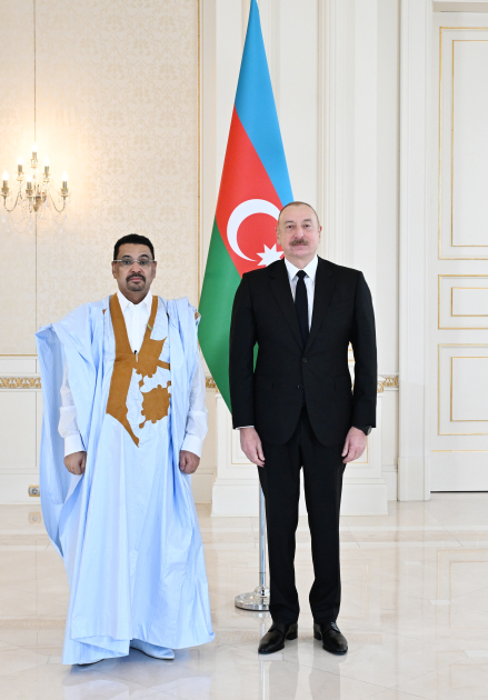 President Ilham Aliyev accepts credentials of newly appointed ambassador of Mauritania to Azerbaijan (PHOTO/VIDEO)