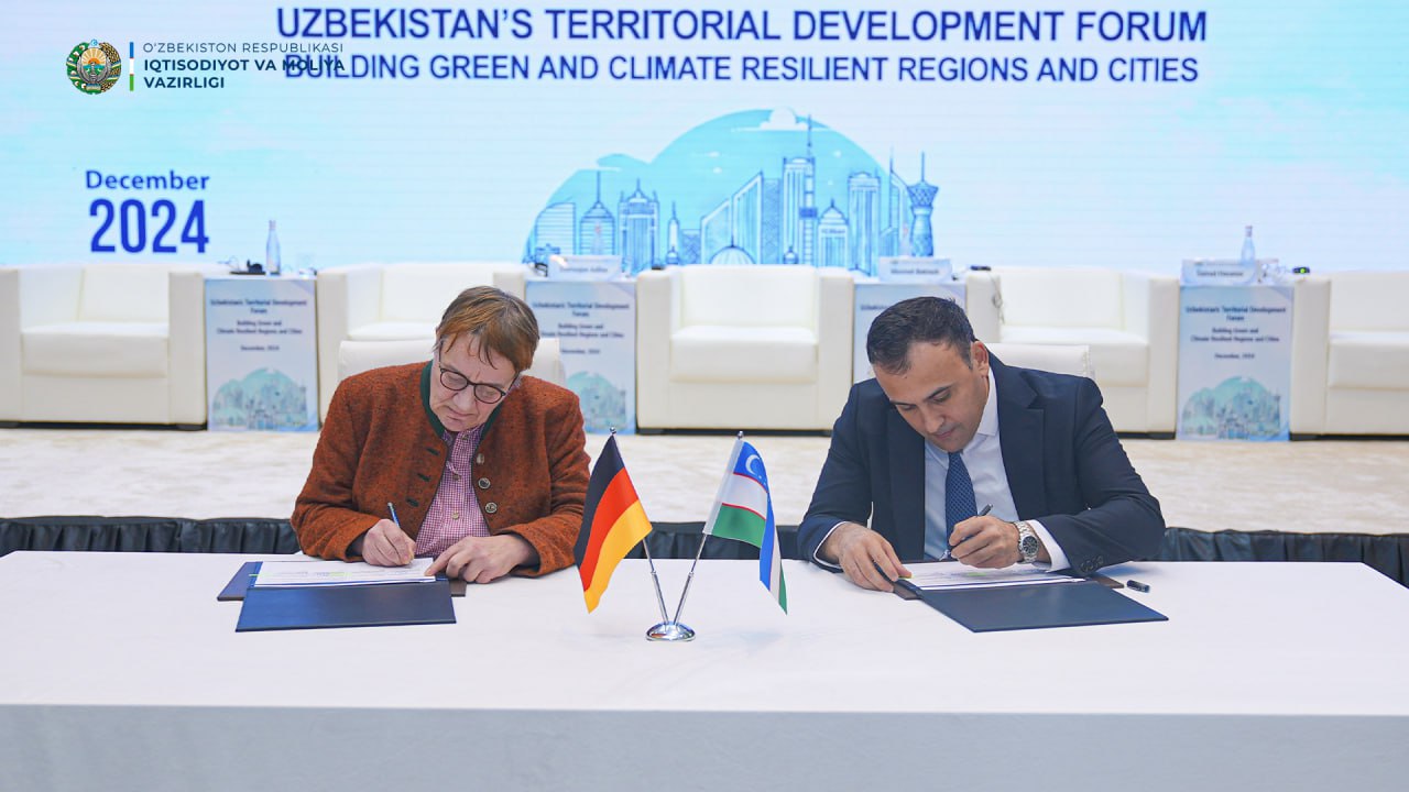 Uzbekistan, Germany sign agreement on grant allocation for dev't of green master plans