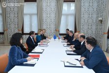 Azerbaijani FM, EC Vice President discuss issues of normalizing country’s relations with Armenia (PHOTO)