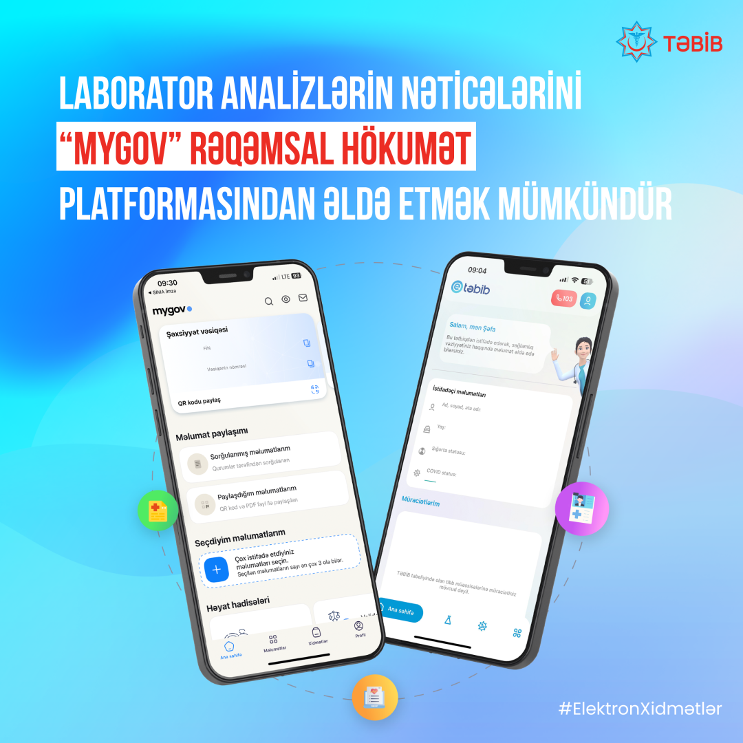 Laborator analizlərin nəticələrini “mygov” rəqəmsal hökumət platformasından əldə ediləcək