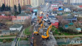 Sumqayıt şəhərini Saray qəsəbəsi ilə birləşdirən körpünün söküntüsünə başlanıldı (FOTO/VİDEO)