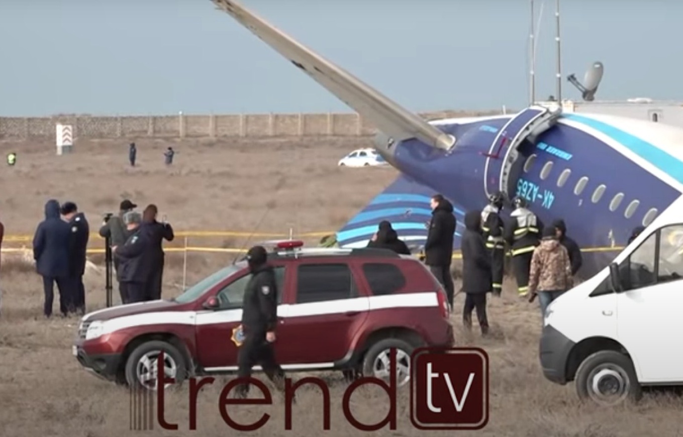 Exclusive footage from AZAL airplane crash site in Aktau (VIDEO)