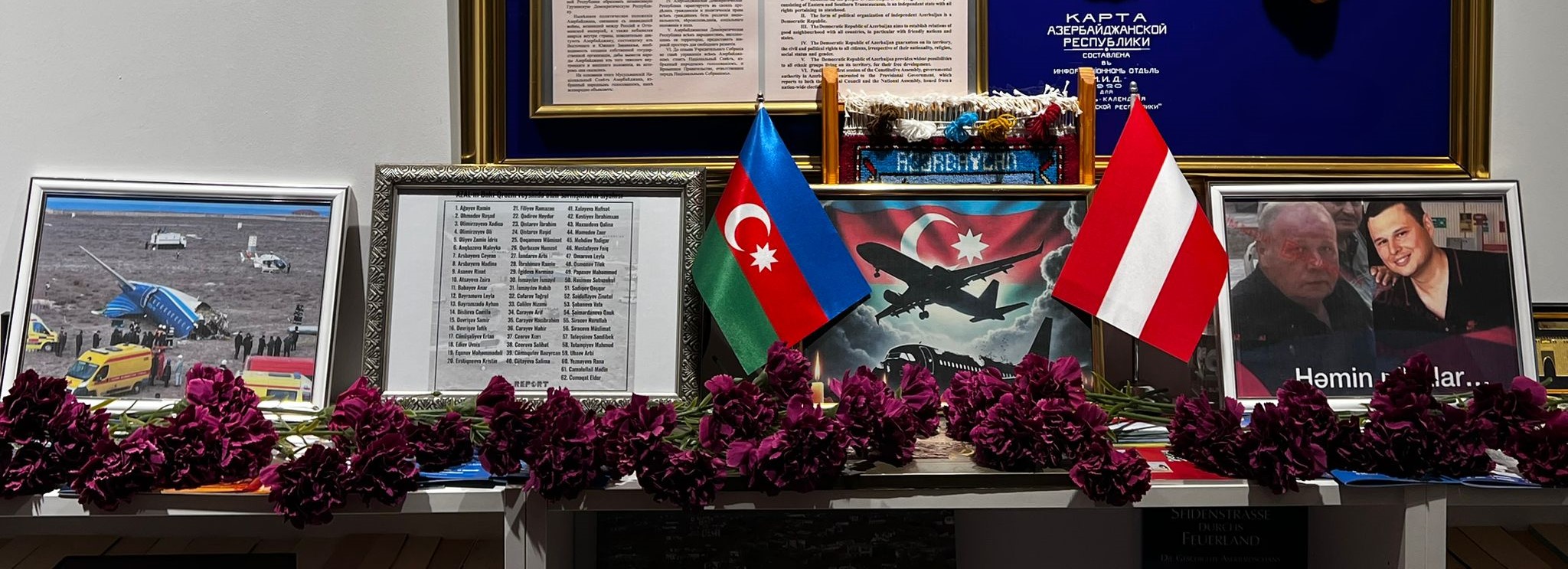 Azerbaijan Houses abroad set up memorial corners for AZAL plane crash victims (PHOTO)