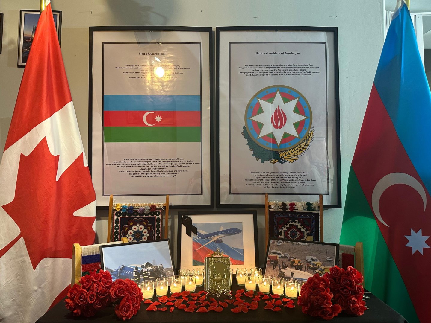 Azerbaijan Houses abroad set up memorial corners for AZAL plane crash victims (PHOTO)