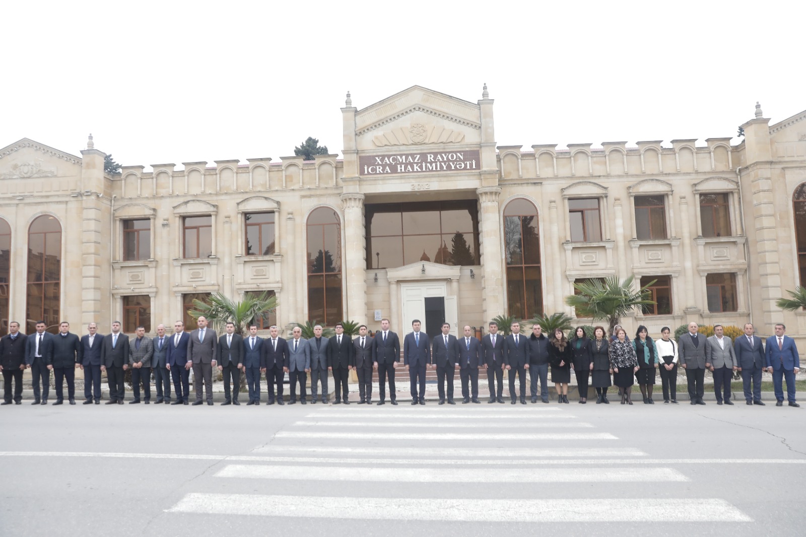 Təyyarə qəzası qurbanları Xaçmazda bir dəqiqəlik sükutla anıldı (FOTO)