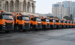 President Ilham Aliyev inspects specialized utility vehicles in Baku (PHOTO/VIDEO)